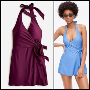 NWOT J Crew Halter wrap swim dress
